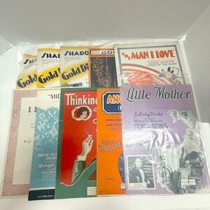 1920's to 1950's Vintage Piano Sheet Music Folio Vintage Lot P1A